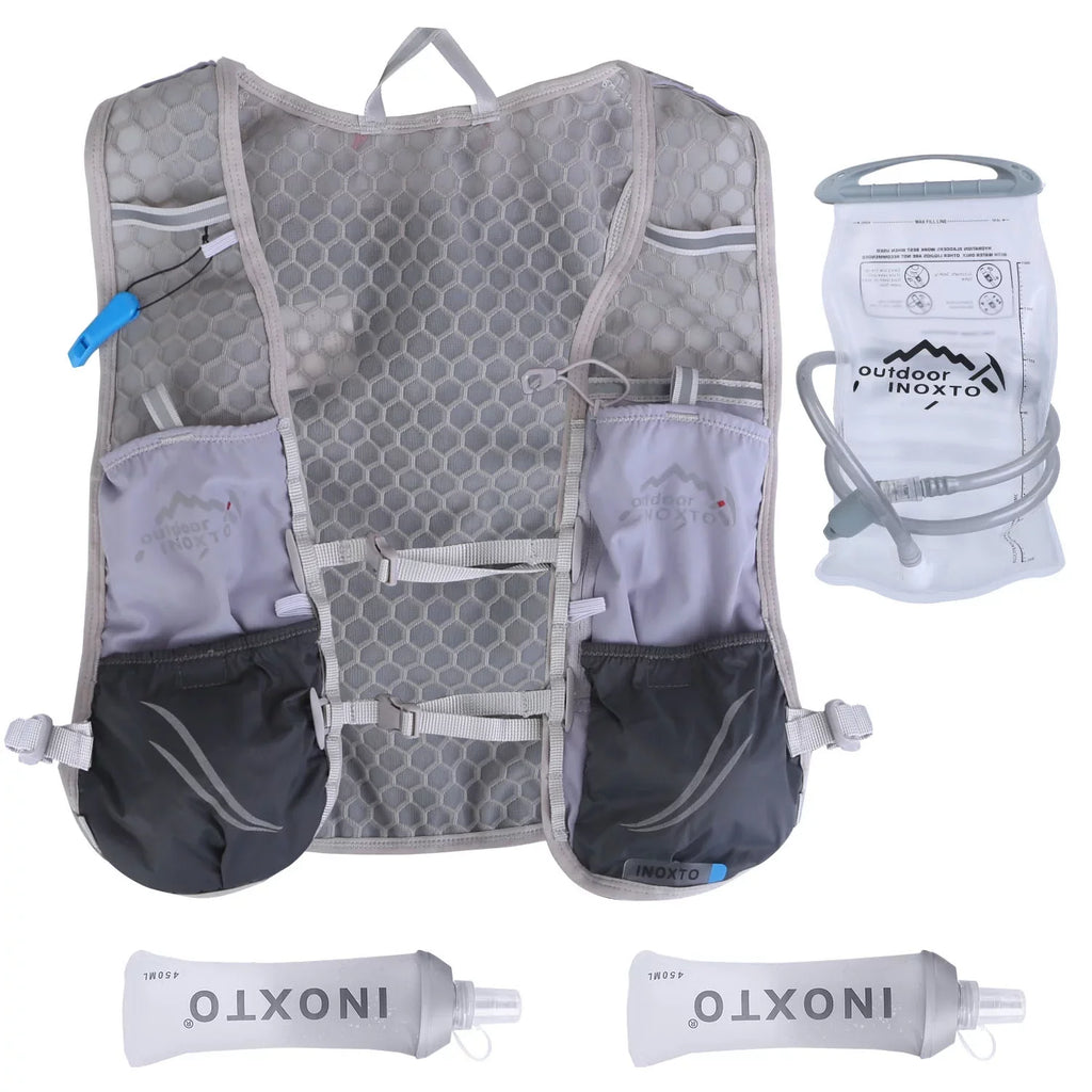 Marathon liquid Hydration Cycling Pack liquid Bag Runing Running Race Vest Grey Hiking Running Backpack, Hydration Trail iMounTEK Vest 2.4L Bladder for with