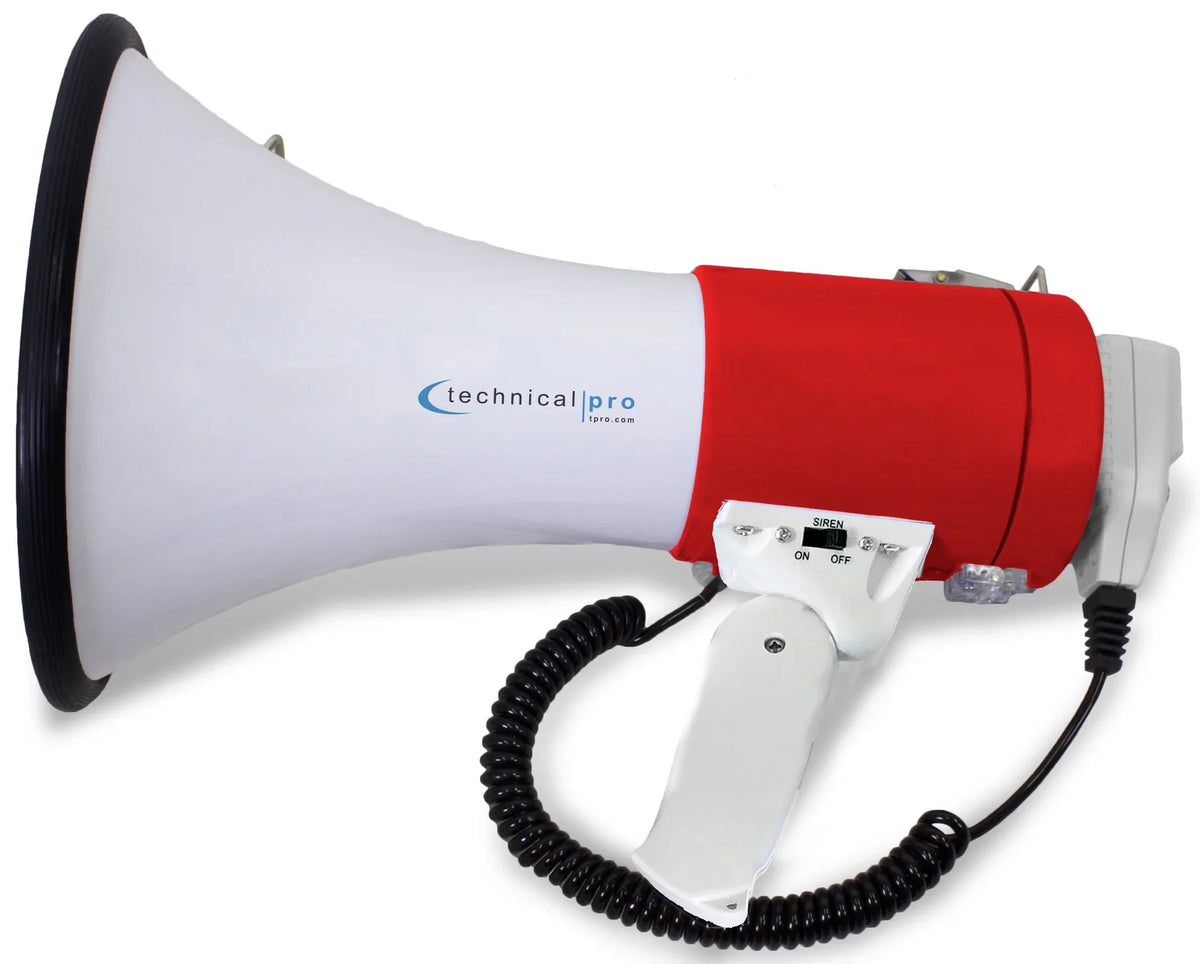 w/ Portable 75-Watt Pro Technical PA Detachable - Speaker Detachable Police for Professional Megaphone And leading Red Cheer Voice Lightweight Siren, Bullhorn Strap exterior Microphone,