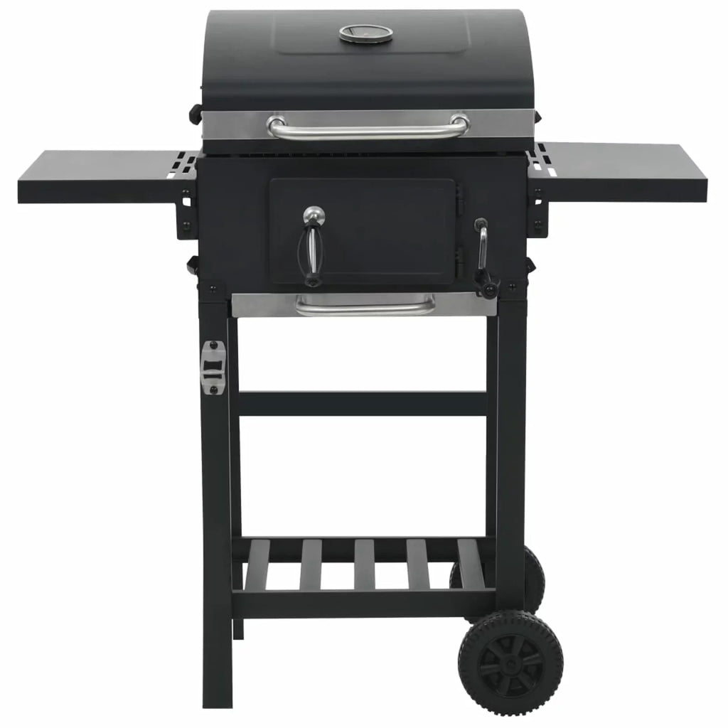 Black Grill Shelf BBQ Bottom with Charcoal-Fueled