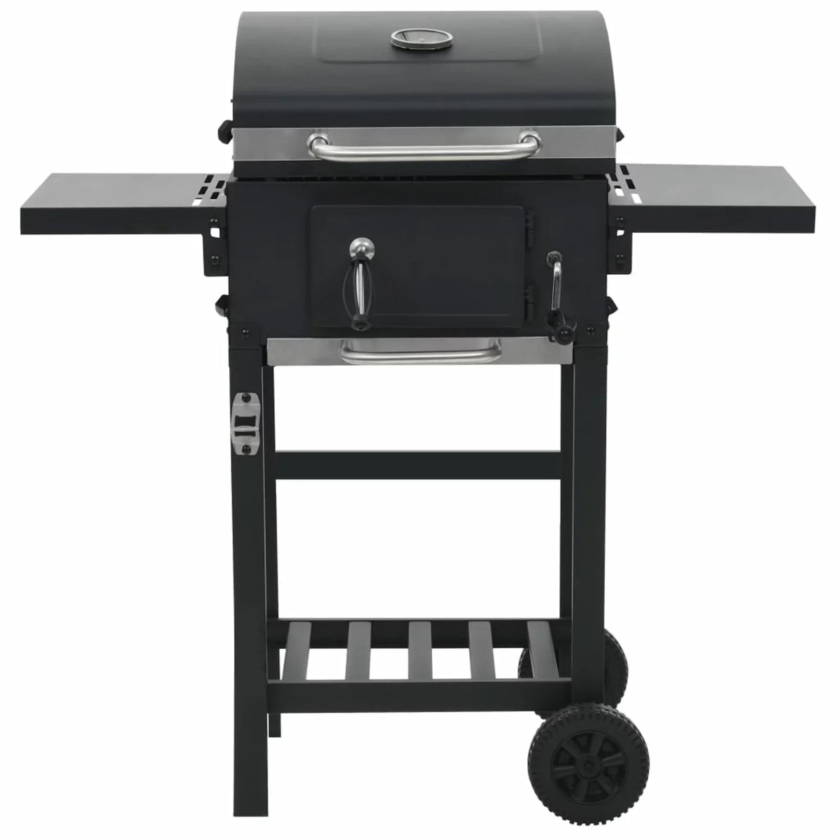 Black Grill Shelf BBQ Bottom with Charcoal-Fueled