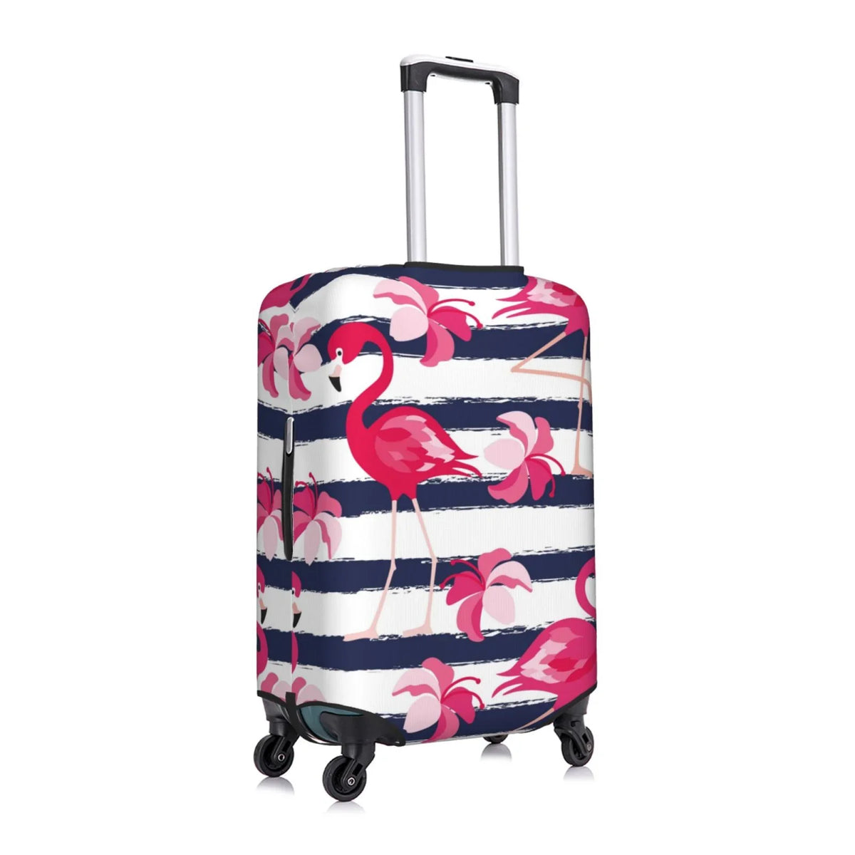 Flamingos Protector Suitcase Print Ocsxa Cover Cover Dark Travel Luggage Stripes For Pink And 18-32inch Dust-Proof Blue