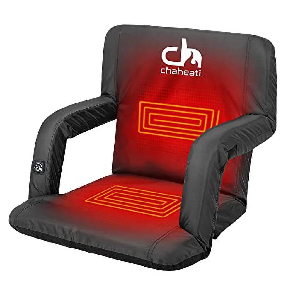 V Seat Chaheati For Activities Camping, exterior Heated in Chair Bleacher And Black 7 – Heated Folding Battery Sports,