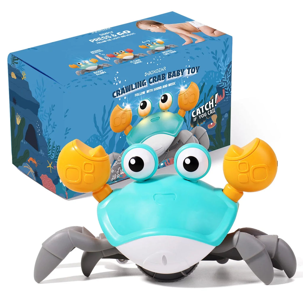 Cute Gift Baby For Toy Gifts Kids Music Months And Tummy Crawling Walking 36 Crab: Birthday Learning Toddlers Infant Crawl, Interactive Time & For Toys Development Alin