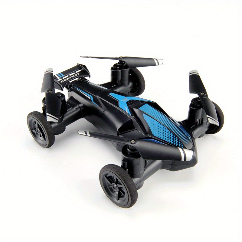 Unmanned Car Dual-use RC And Gift Flight, And Height Drone High-speed Toys Four-axis Land Low-speed Drone Setting, Intelligent Switch Air Toy For Stable