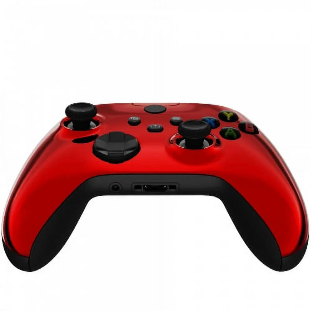 One (with Red" "Chrome Design Custom UN-MODDED Controller 3.5 X jack) Unique Xbox