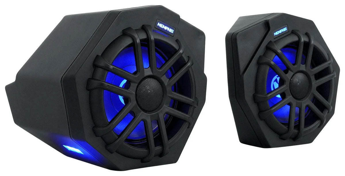 Am 2017+ CANAMX365FE Speakers+Amp X3 (2) For Memphis Can Tower Speakers+Pods+LED