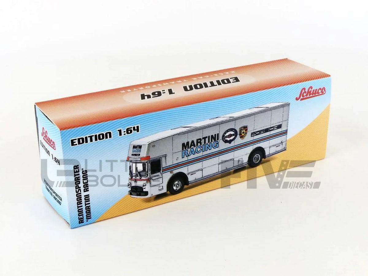 1/64 with Stripes Silver Mercedes by Benz Diecast Model Race Schuco Racing" "Martini Transporter Car