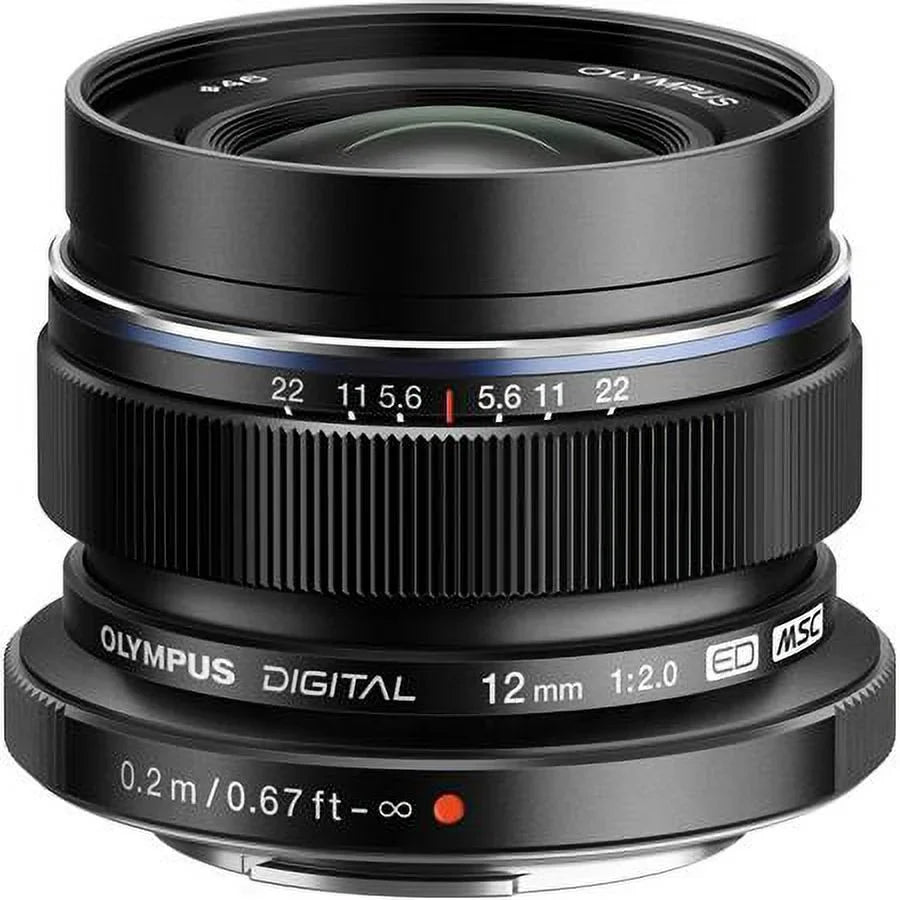 12mm Camera ED Mirrorless OM-5 with Digital M.Zuiko Lens, Black f/2 Digital