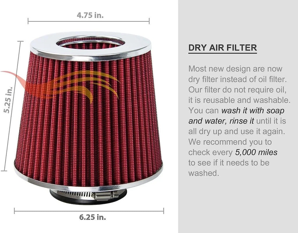 GMC 4.3L Blazer / / Racing 97-00 96-05 + 96-05 96-01 / Cold RED Hombre Sonoma/Jimmy S10 For Chevy Filter Kit Intake Combo 4.3L Isuzu Compatible 4.3L / Air Bravada Oldsmobile Rtunes