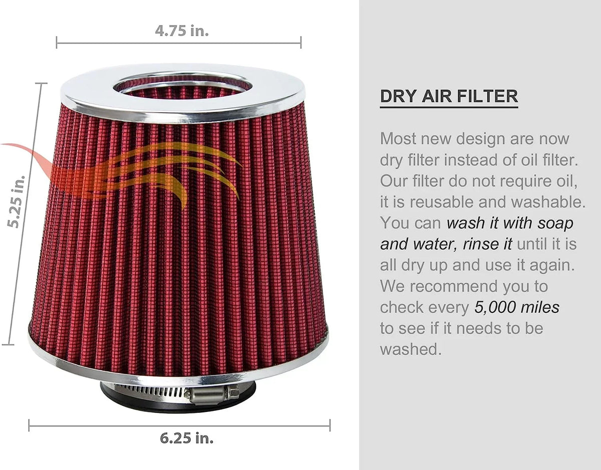 GMC 4.3L Blazer / / Racing 97-00 96-05 + 96-05 96-01 / Cold RED Hombre Sonoma/Jimmy S10 For Chevy Filter Kit Intake Combo 4.3L Isuzu Compatible 4.3L / Air Bravada Oldsmobile Rtunes