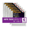 1500, MPR 12x12x1, 11.81 x Filtrete 0.78) Furnace x Ultra 11.81 6-Pack AC Living Filter, Air dimensions Healthy (exact Allergen,