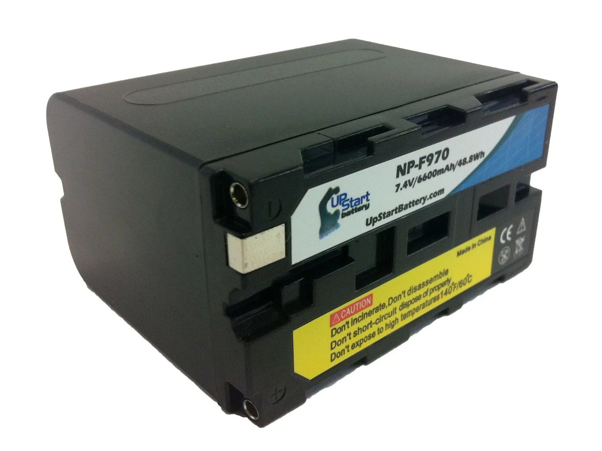 NP-F970 GV-A100 UpStart - Capacity Digital Lithium-Ion) Battery Capacity Replacement Camera High Battery for (6600mAh, High Pack 2x Battery 7.4V, -