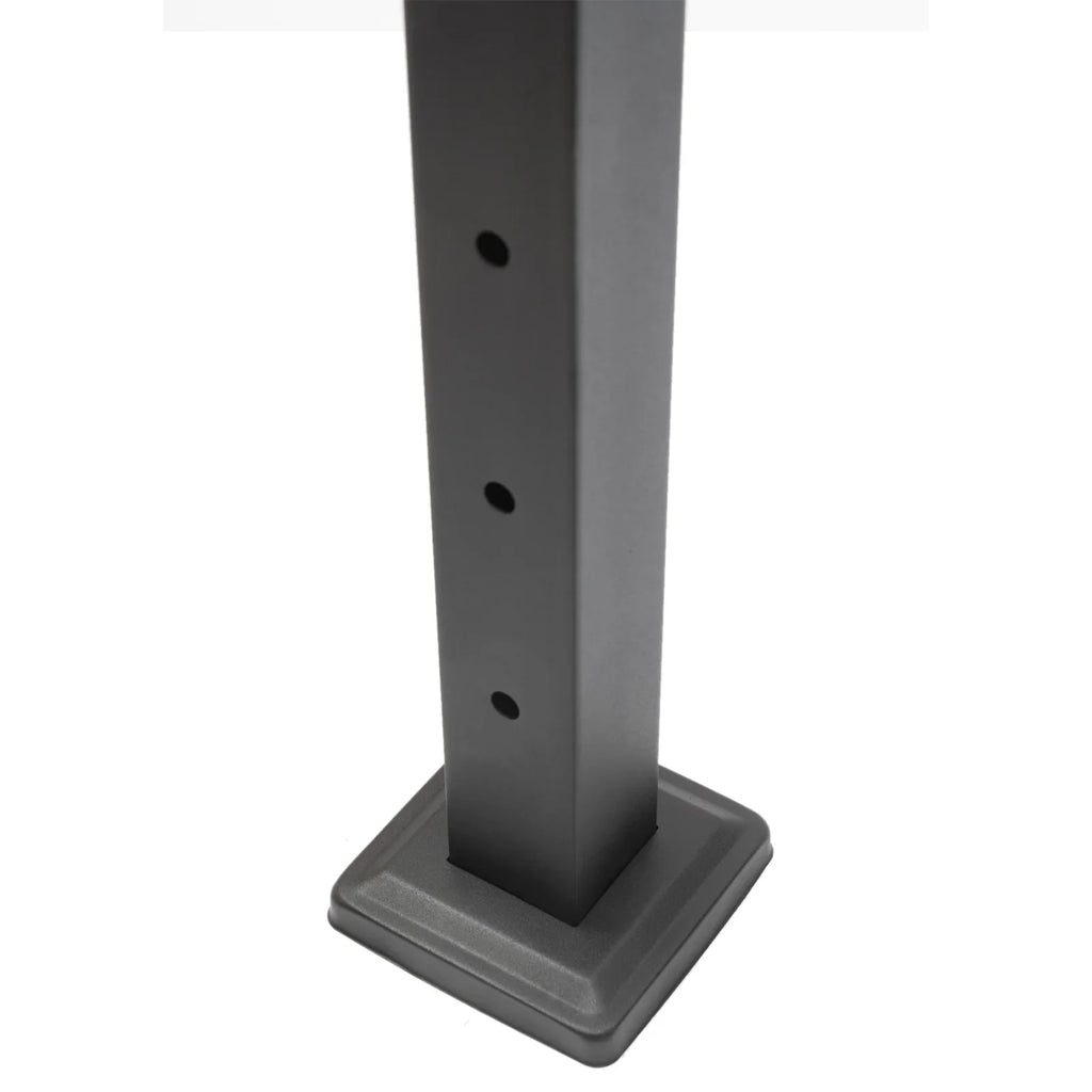 Fence Cable Post Deck Level Two Level Pre-Drilled Steel Cable Railing System Post Sides 36''x2''x2'' Wood Stainless for Railing Concrete Square