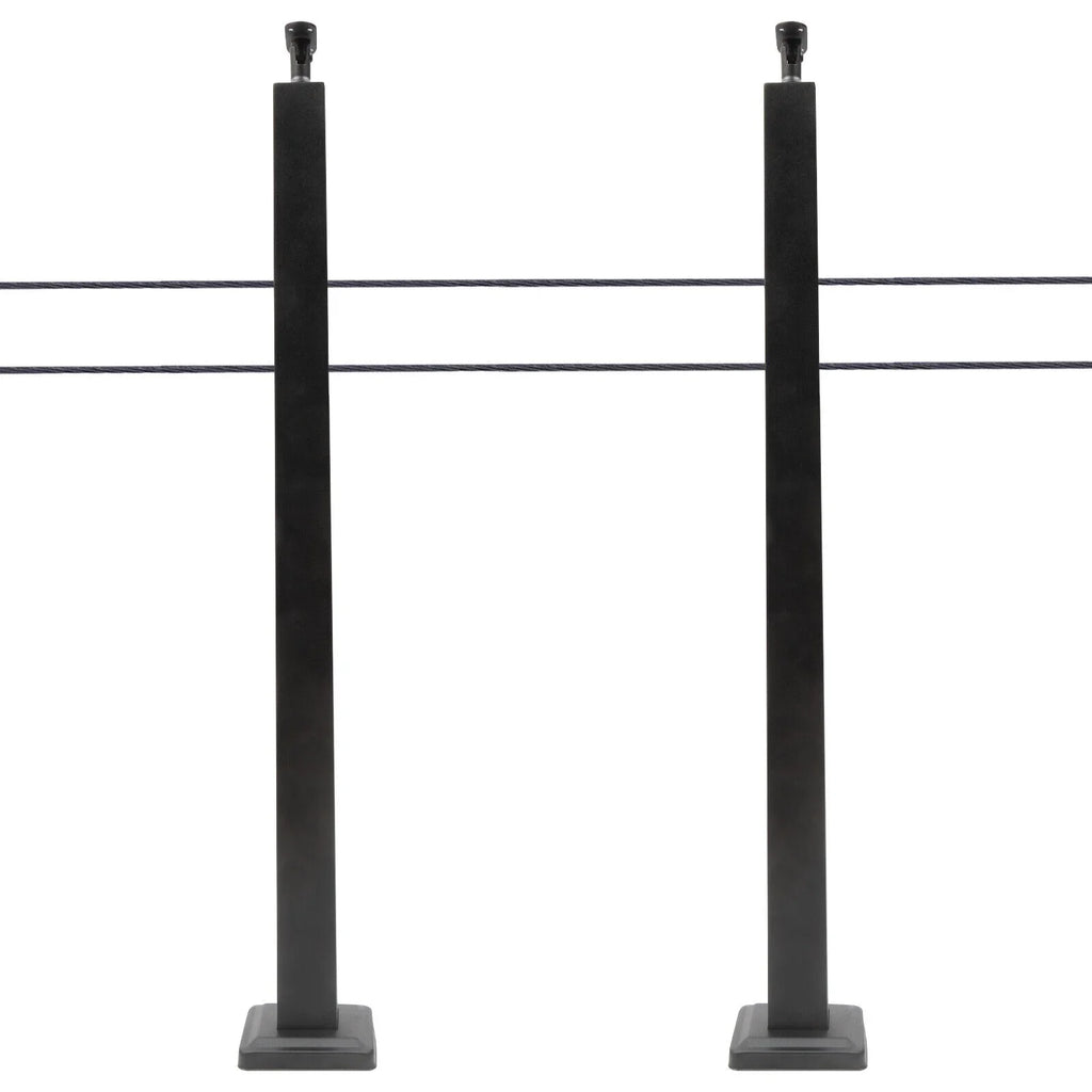 Fence Cable Post Deck Level Two Level Pre-Drilled Steel Cable Railing System Post Sides 36''x2''x2'' Wood Stainless for Railing Concrete Square