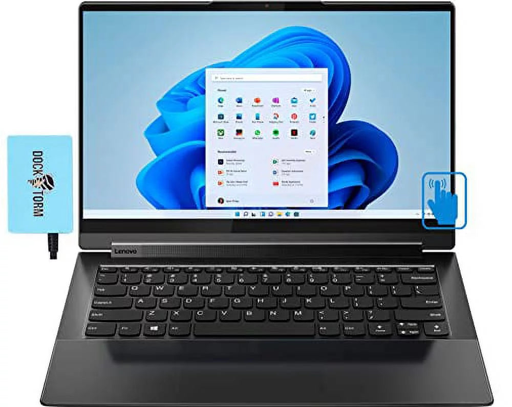 Touchscreen Win 2022 Pro) Laptop 5.1, Yoga 6, i7-1185G7 4-Core, 9i HD RAM, w/Hub PCIe WiFi FHD 1TB 2-in-1 Backlit Iris Xe, IPS Webcam, 8GB -14.0" Fingerprint, KYB, Intel 11 (Intel SSD, BT