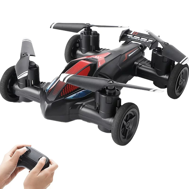 Unmanned Car Dual-use RC And Gift Flight, And Height Drone High-speed Toys Four-axis Land Low-speed Drone Setting, Intelligent Switch Air Toy For Stable