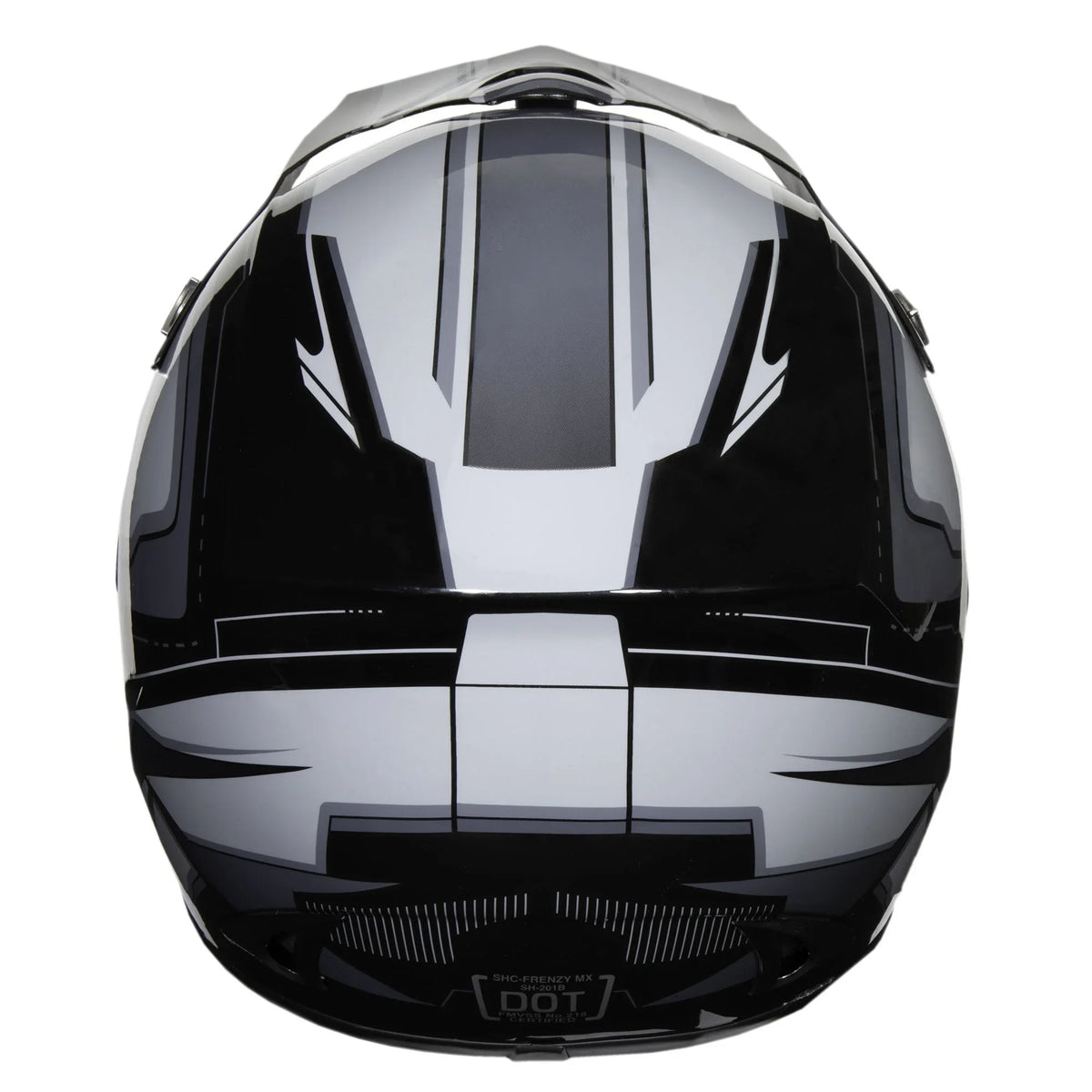 DOT MX Adult Black-Grey, XL Approved, FRENZY Helmet,