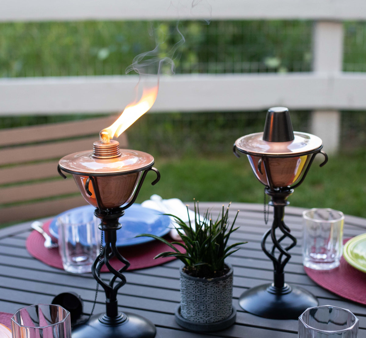 Home Stand Conical - - Wide BirdRock Torches Copper Tabletop 2-Pack exterior