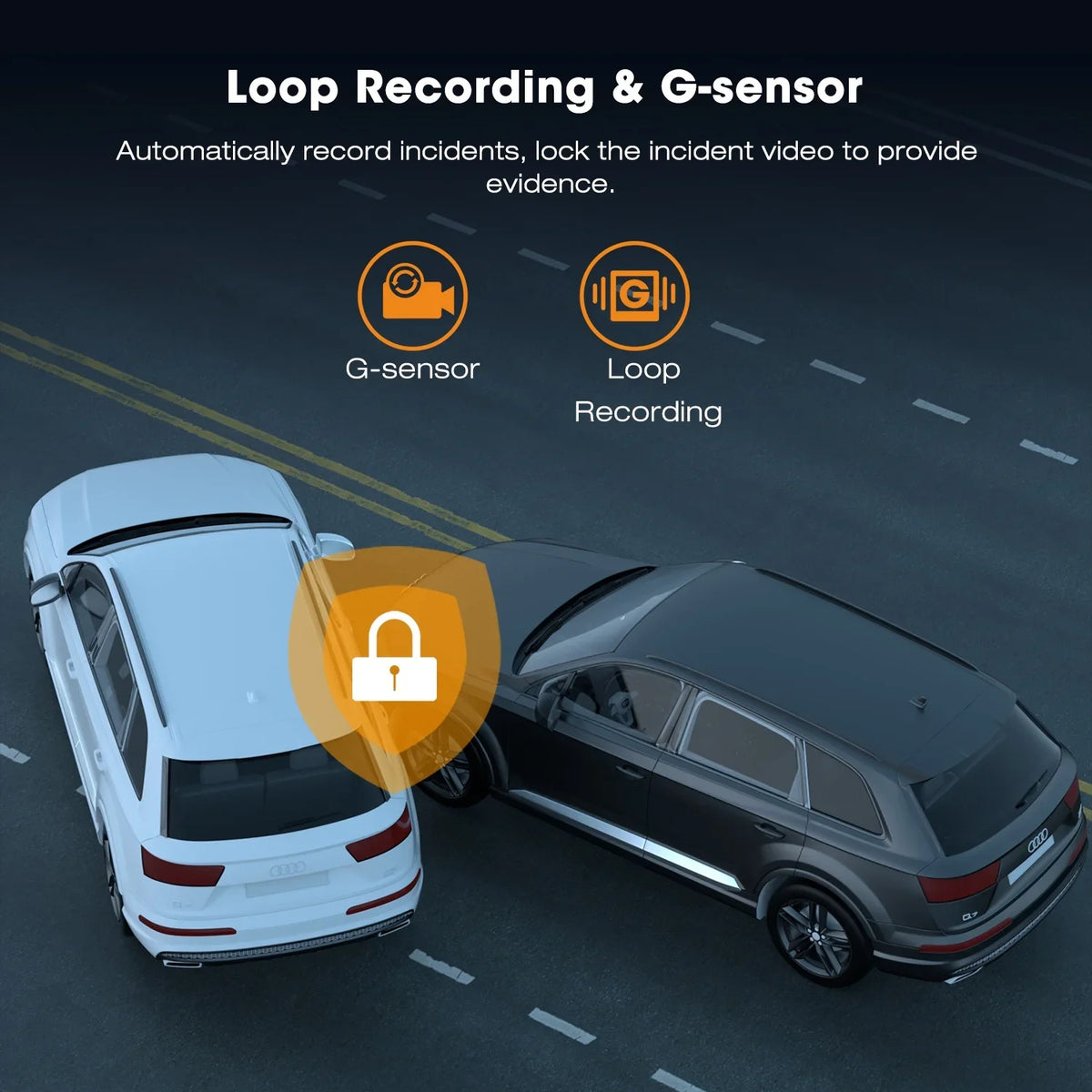 Wide Parking LCD Cam TOGUARD WDR, Mode, 2" Dash Cam,4K Car Front Vision, Angle, Dash Night GPS, Camera Screen with G-Sensor 170°
