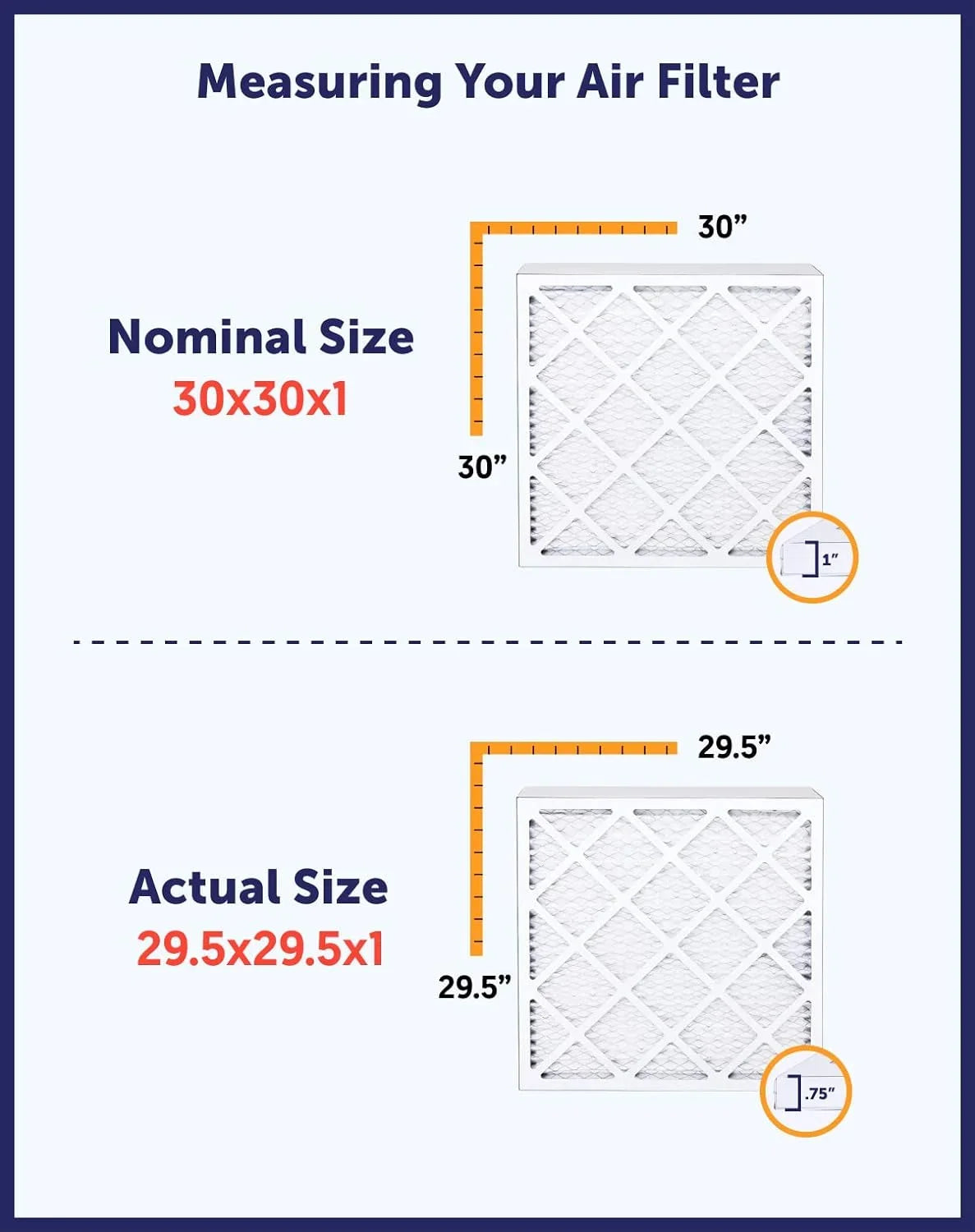 | dimension: Filter 7.5 | Filter Air 7.5x60.5x1a A/C x Pleated 8 | Furnace .75" Actual 4-PACK Filters MERV x MADE 60.5 IN HVAC | King USA