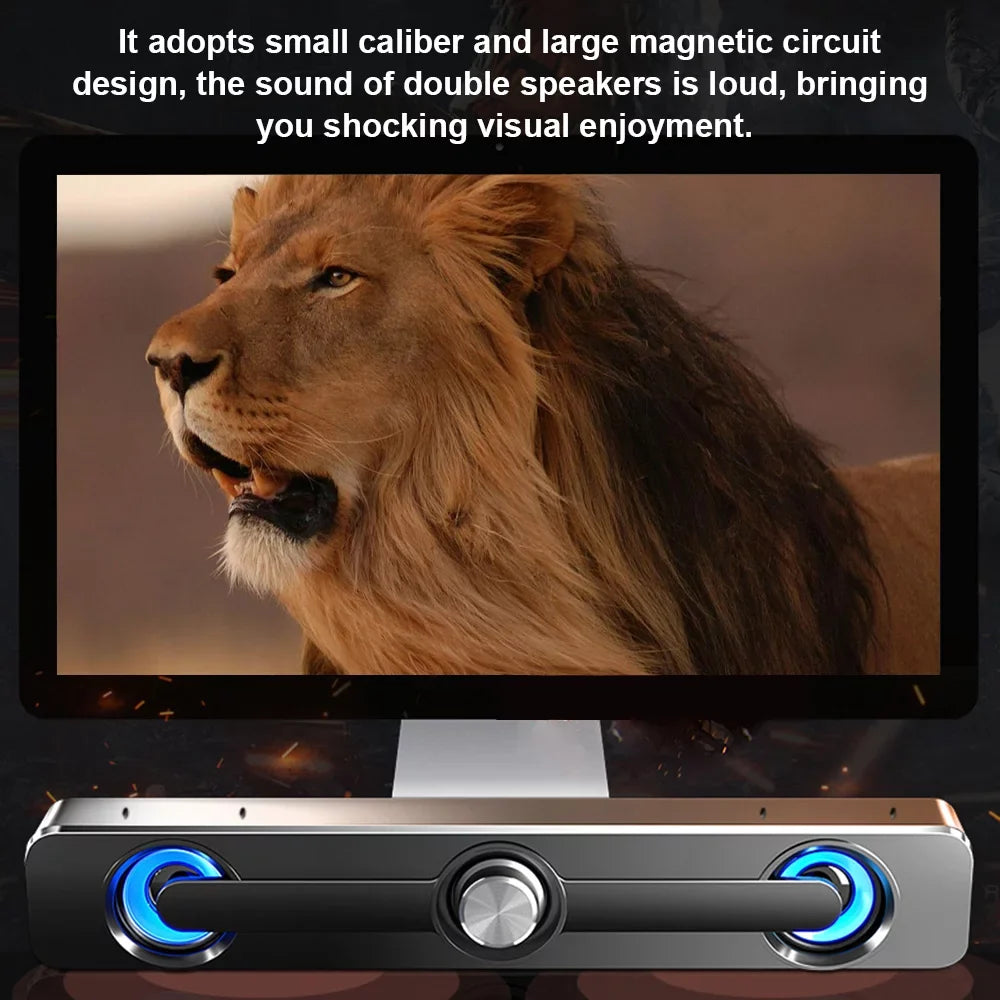 Home Bar Subwoofer Phone Stereo Audio MP3 Surround Computer PC Laptop Box Radirus Equipment for Audio Bass USB Speaker, Tablet Wired MP4, V-111 Sound grade Speaker, for Powerful Theater-Like