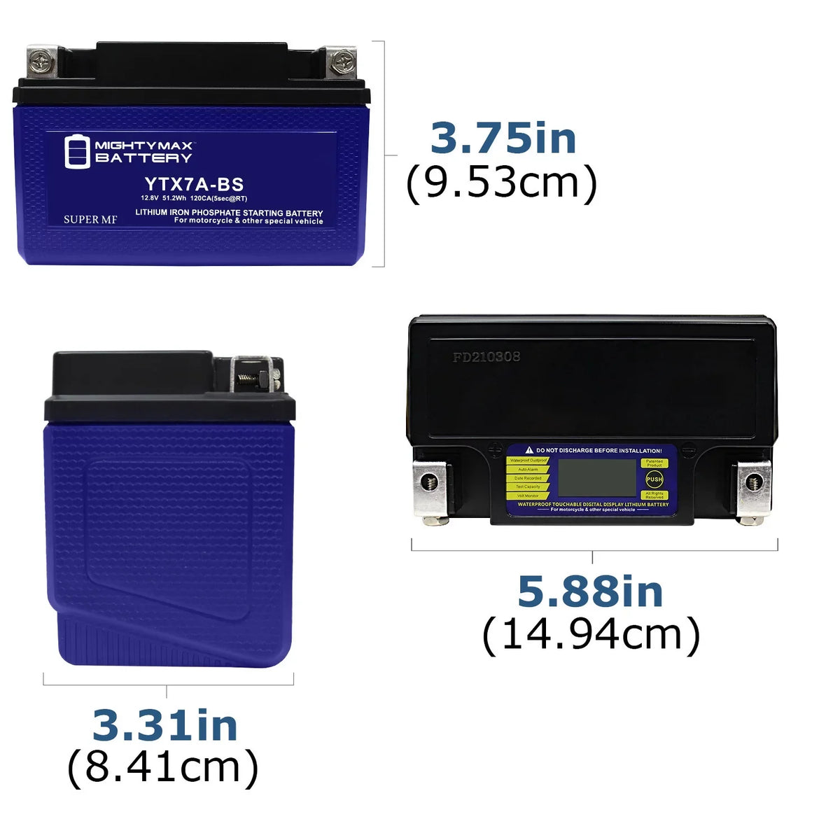 YTX7A-BS 2014 Lithium - Pack with Scooter Tweet Replacement Evo 6 Compatible Peugeot Battery 50