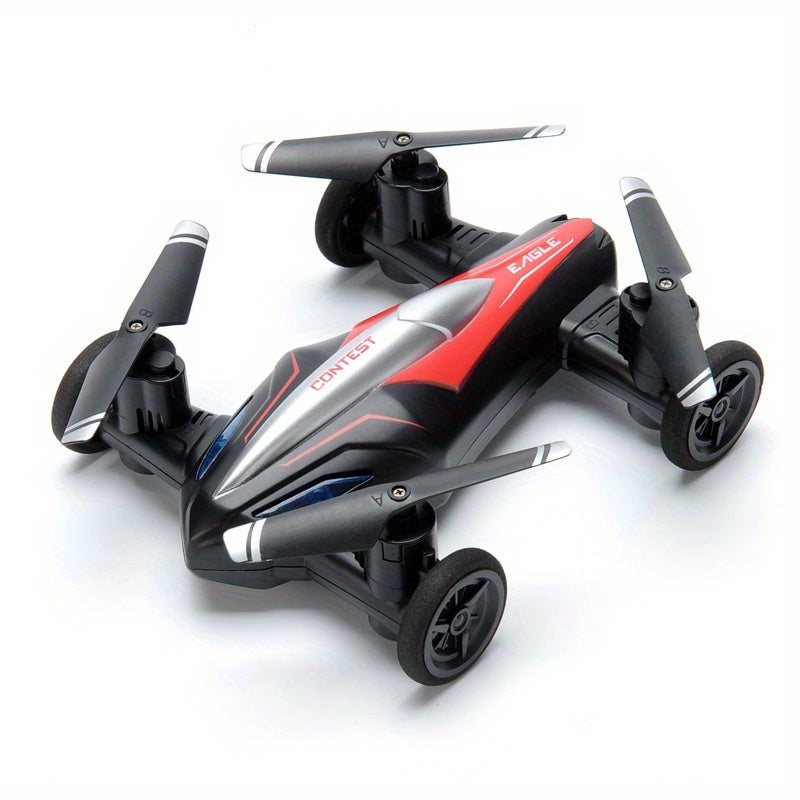 Unmanned Car Dual-use RC And Gift Flight, And Height Drone High-speed Toys Four-axis Land Low-speed Drone Setting, Intelligent Switch Air Toy For Stable