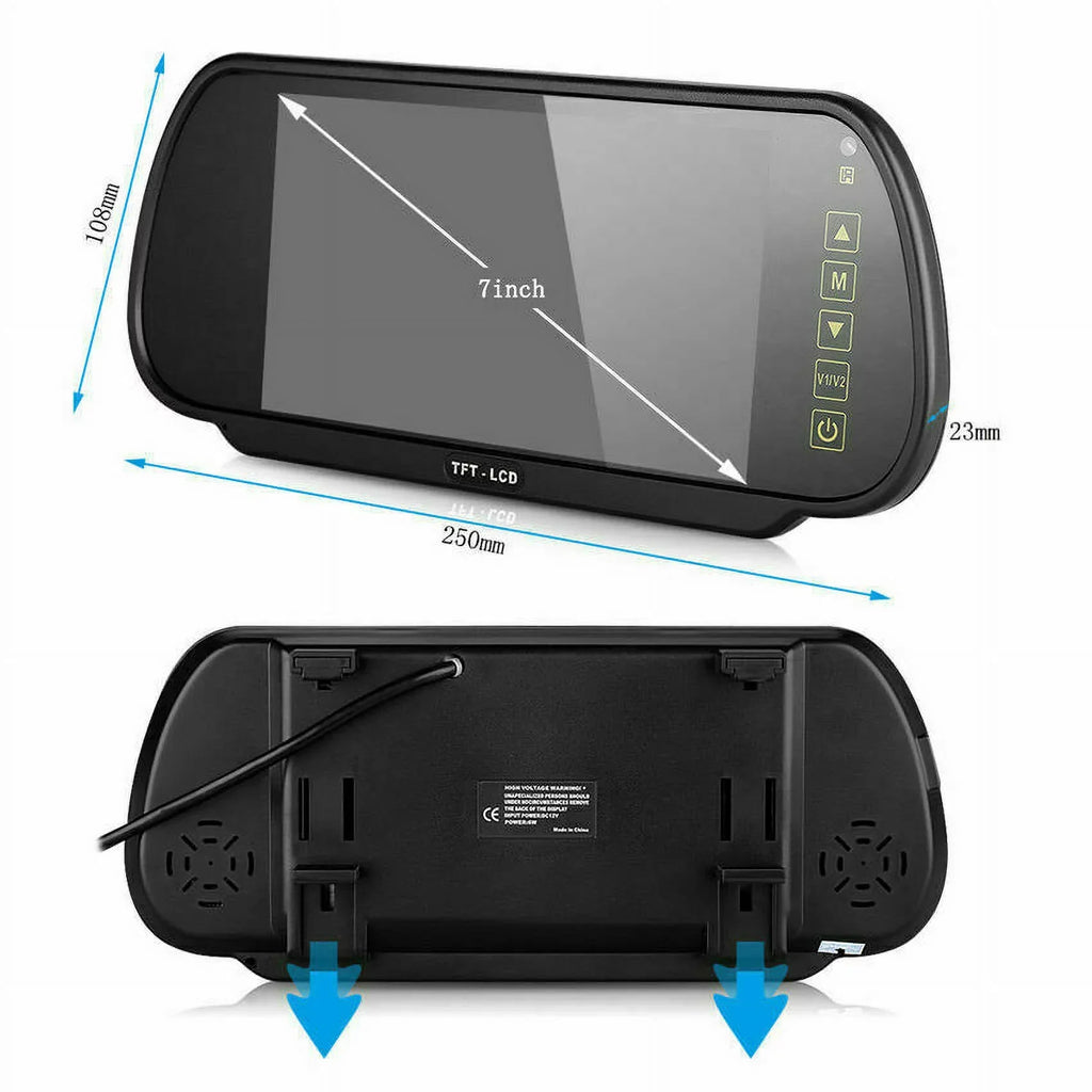 Rear Car Night 7" Vision System Backup Camera Parking View HD Monitor Wireless