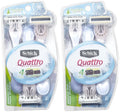 Razor Quattro Schick - For Women 2 Sensitive Pk 3 Disposable Quattro - Skin Ct