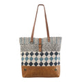 Upcycled Canvas Upcycled OHLAY TOTE western Embossed bag handbag purse KB239 Wool Leather women Genuine KB
