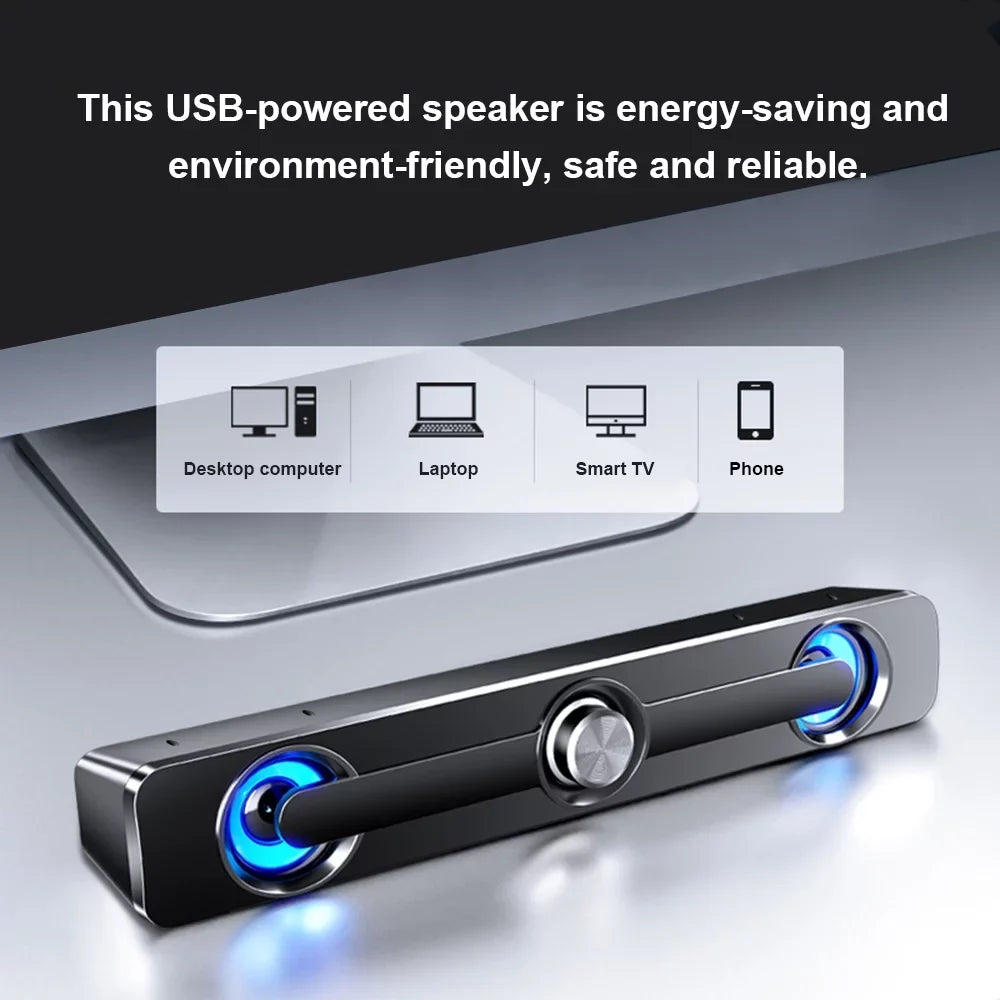 Home Bar Subwoofer Phone Stereo Audio MP3 Surround Computer PC Laptop Box Radirus Equipment for Audio Bass USB Speaker, Tablet Wired MP4, V-111 Sound grade Speaker, for Powerful Theater-Like
