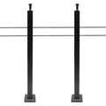 Fence Cable Post Deck Level Two Level Pre-Drilled Steel Cable Railing System Post Sides 36''x2''x2'' Wood Stainless for Railing Concrete Square