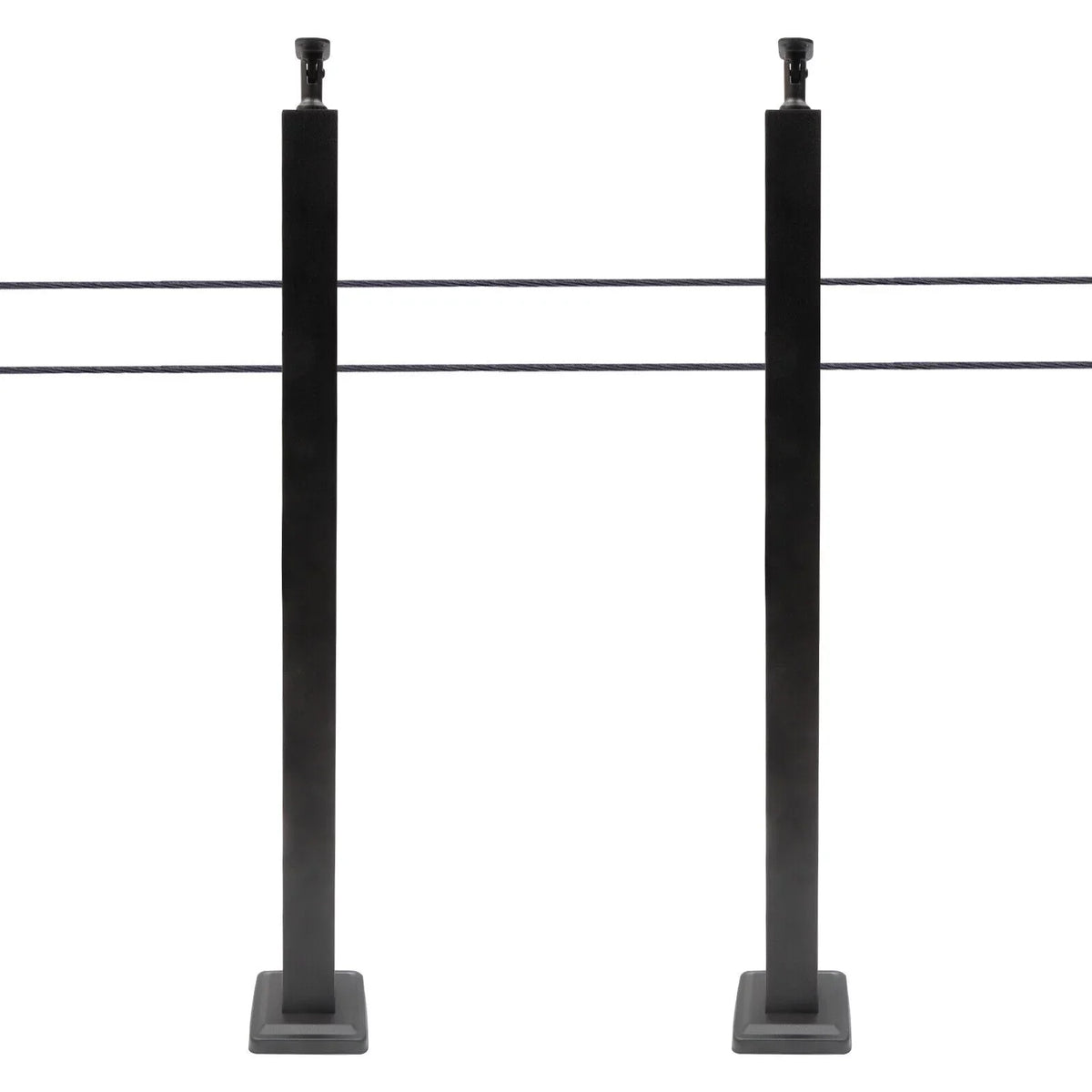 Fence Cable Post Deck Level Two Level Pre-Drilled Steel Cable Railing System Post Sides 36''x2''x2'' Wood Stainless for Railing Concrete Square