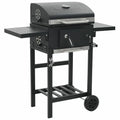 Black Grill Shelf BBQ Bottom with Charcoal-Fueled