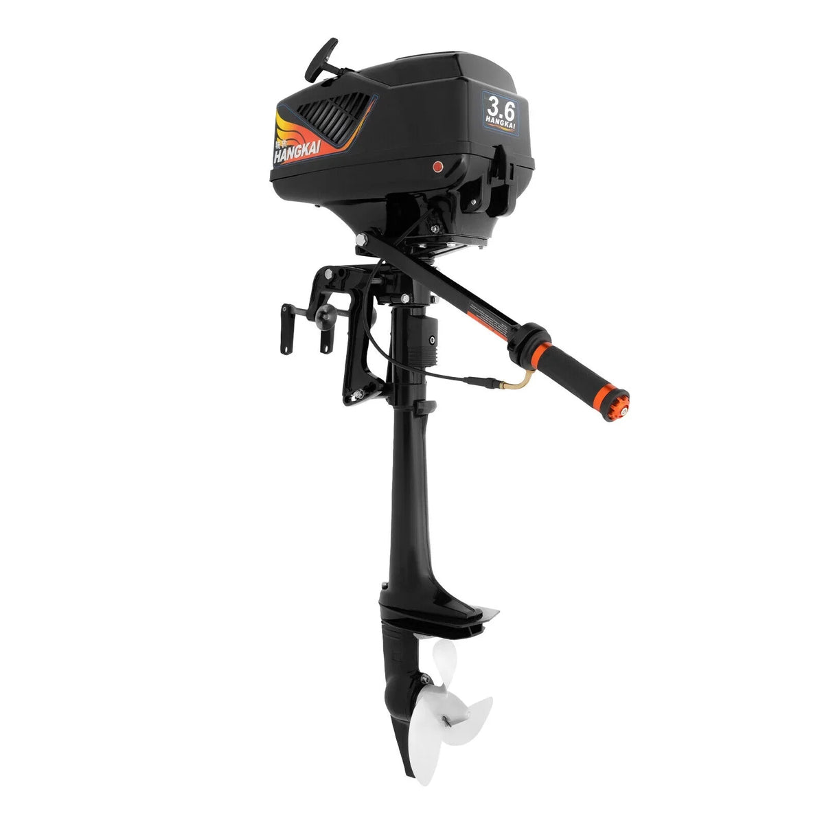 Motor Boat Outboard 3.6 liquid Engine Outboard Motor HANGKAI CDI HP Boat Fishing Stroke 90cm/35.4in 2 Cooling