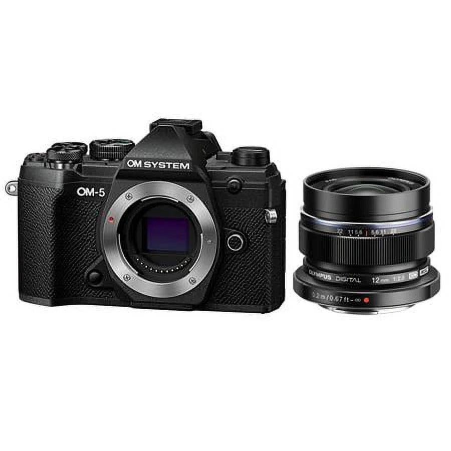 12mm Camera ED Mirrorless OM-5 with Digital M.Zuiko Lens, Black f/2 Digital
