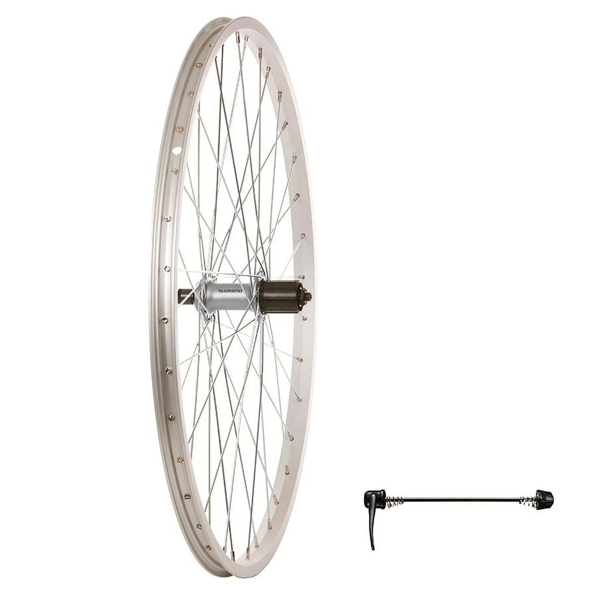 Rim, Rear, Wheel, FH-T3000, Holes: QR, 36, 559, 135mm, C1000 Shop HG / Wheel Silver/ Acera Alex 26''