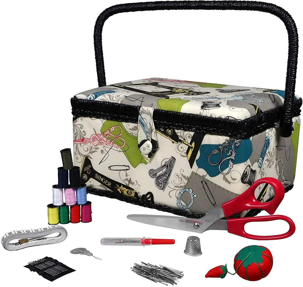 Print, SINGER Vintage Kit, Pieces QuiltPro 127 Basket Sewing