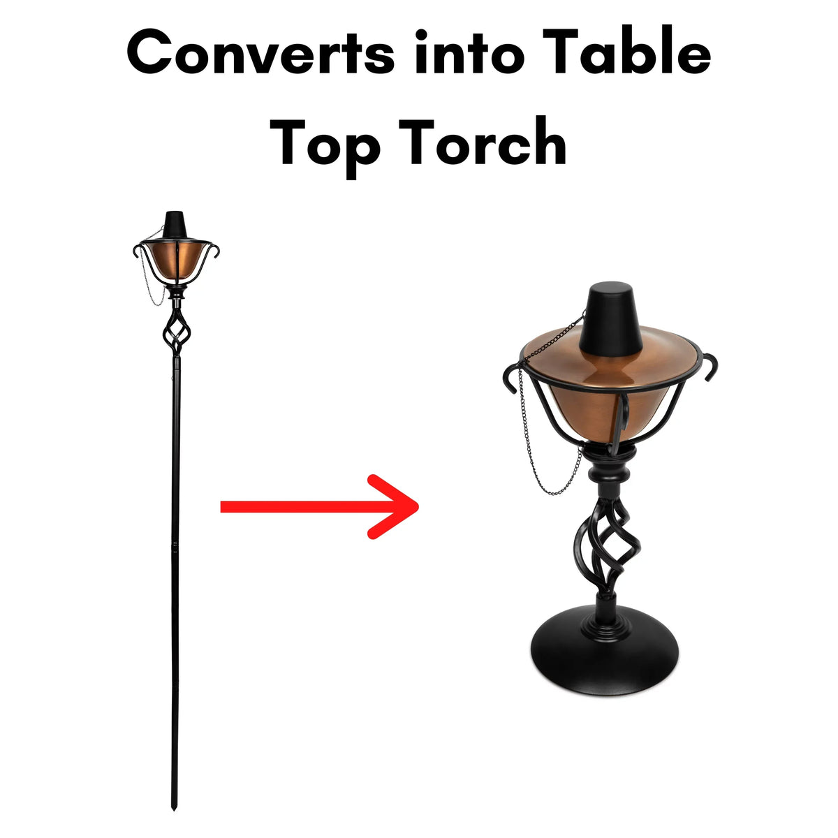 Home Stand Conical - - Wide BirdRock Torches Copper Tabletop 2-Pack exterior