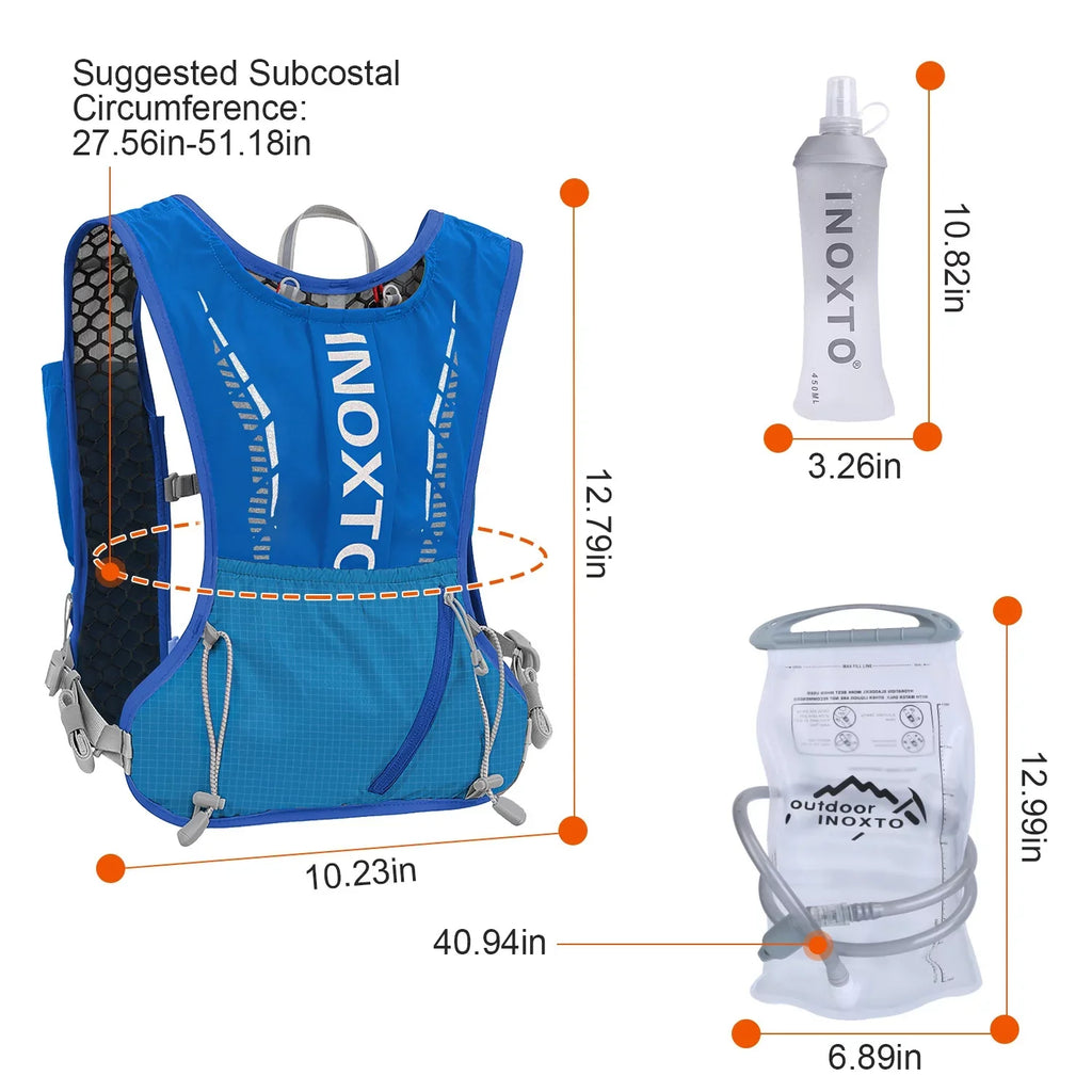 Marathon liquid Hydration Cycling Pack liquid Bag Runing Running Race Vest Grey Hiking Running Backpack, Hydration Trail iMounTEK Vest 2.4L Bladder for with