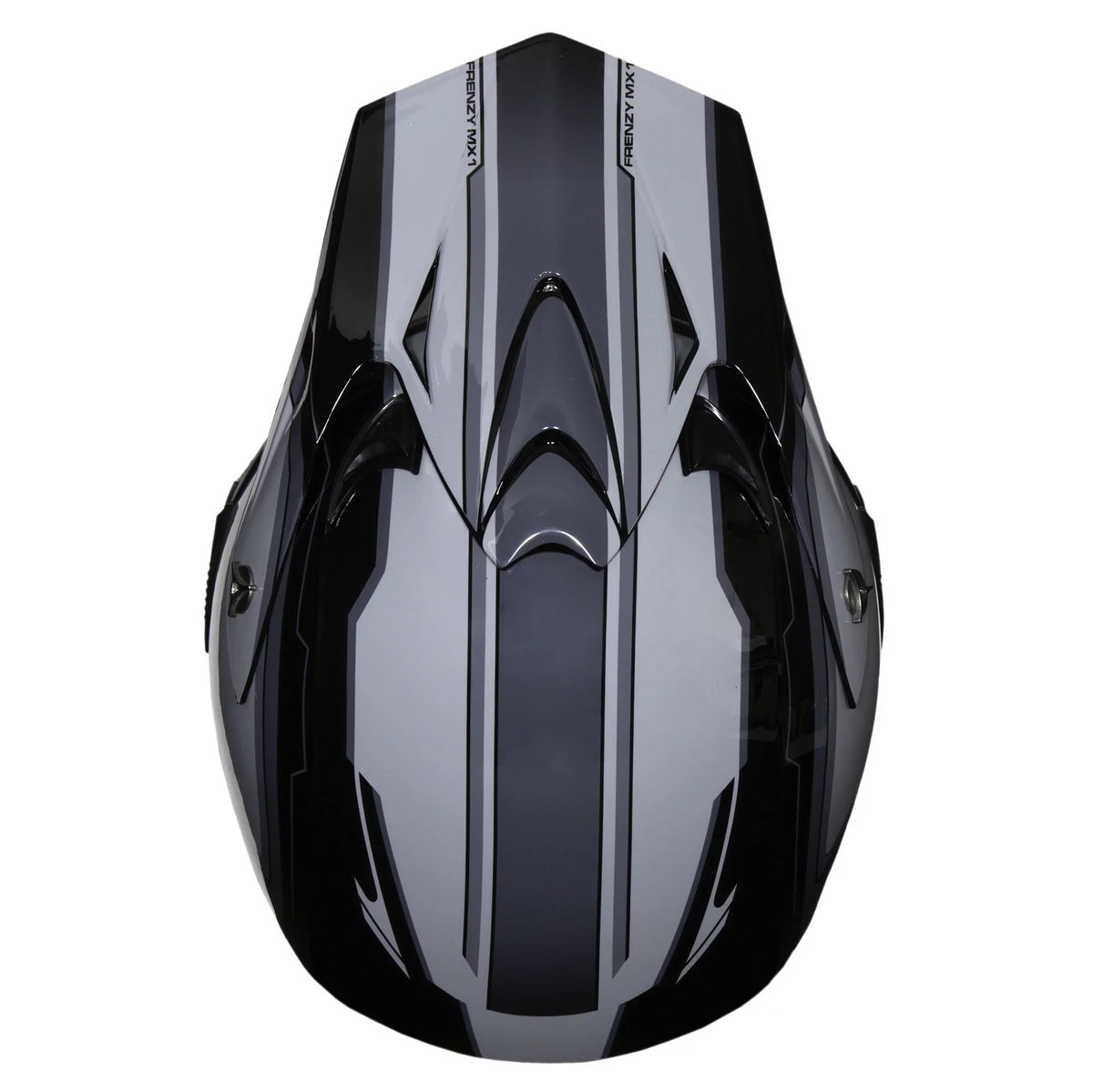 DOT MX Adult Black-Grey, XL Approved, FRENZY Helmet,