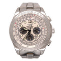44mm BREITLING White Watch B-2 Dial Steel Chronograph Automatic A42362 Men's