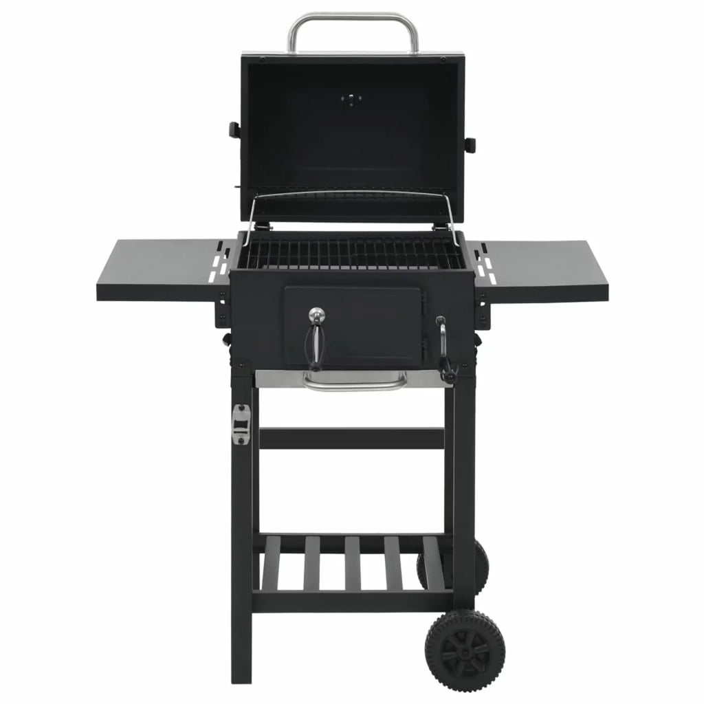 Black Grill Shelf BBQ Bottom with Charcoal-Fueled