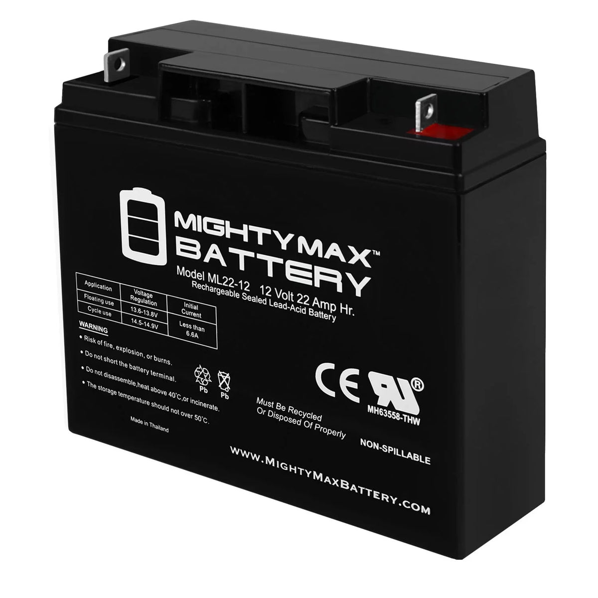Scooter Wheelchair Battery 200 Alante Jr 22AH 12V GP for