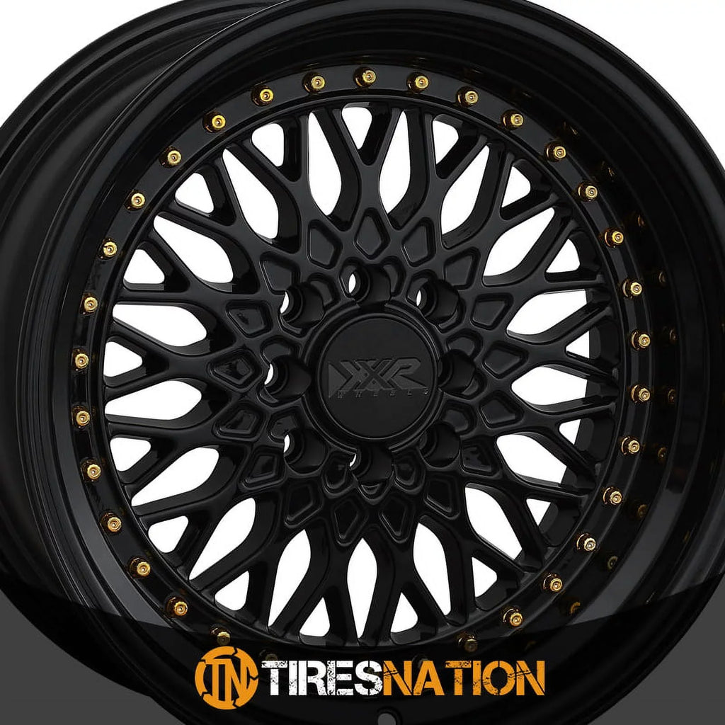 Rivets 4x100/4x114.3 15x8 XXR / 20et 536 Black Gold Wheel