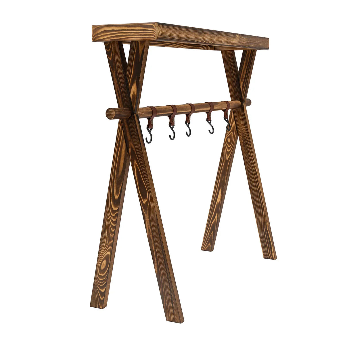 Rack Table exterior Miumaeov Picnic, Picnic Shelf Rack Wooden Portable Grill BBQ Camping, Storage for