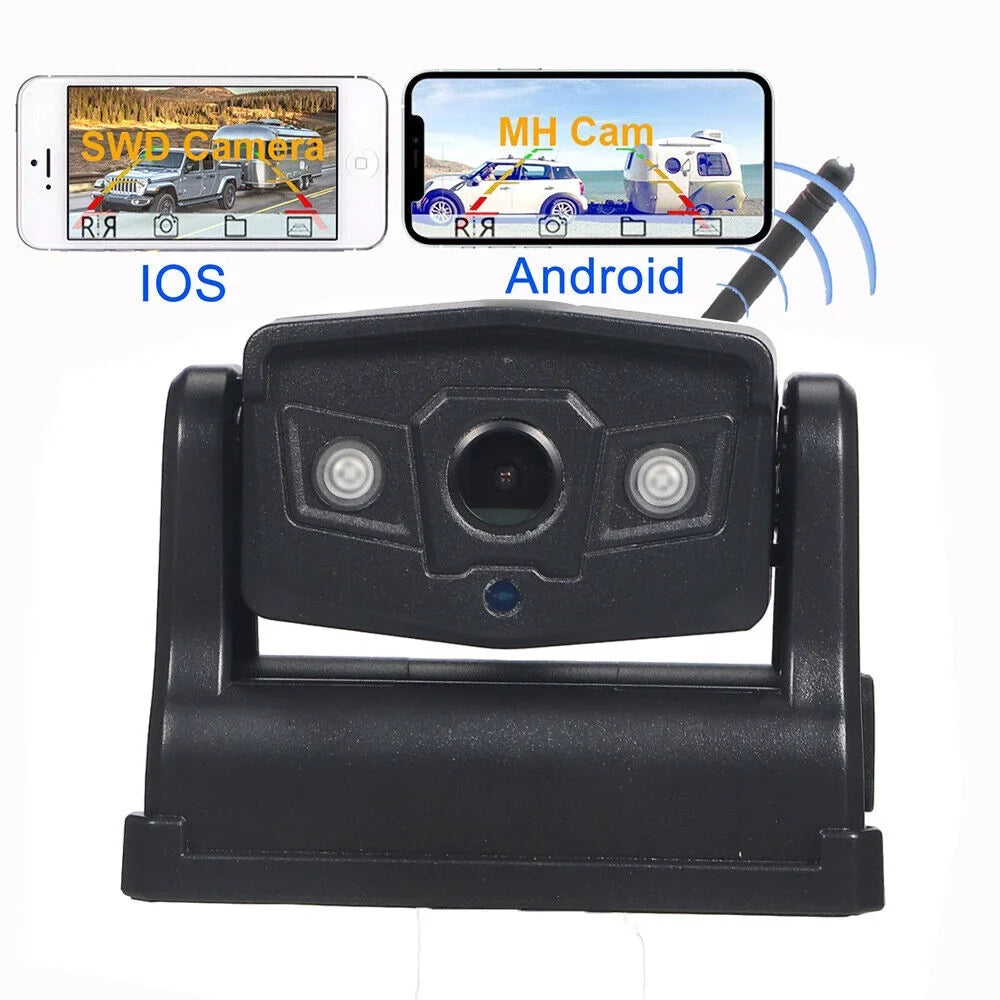 Battery High-Capacity Magnetic Backup WiFi Wireless, Front/Rear View 9600mAh Camera, JahyShow