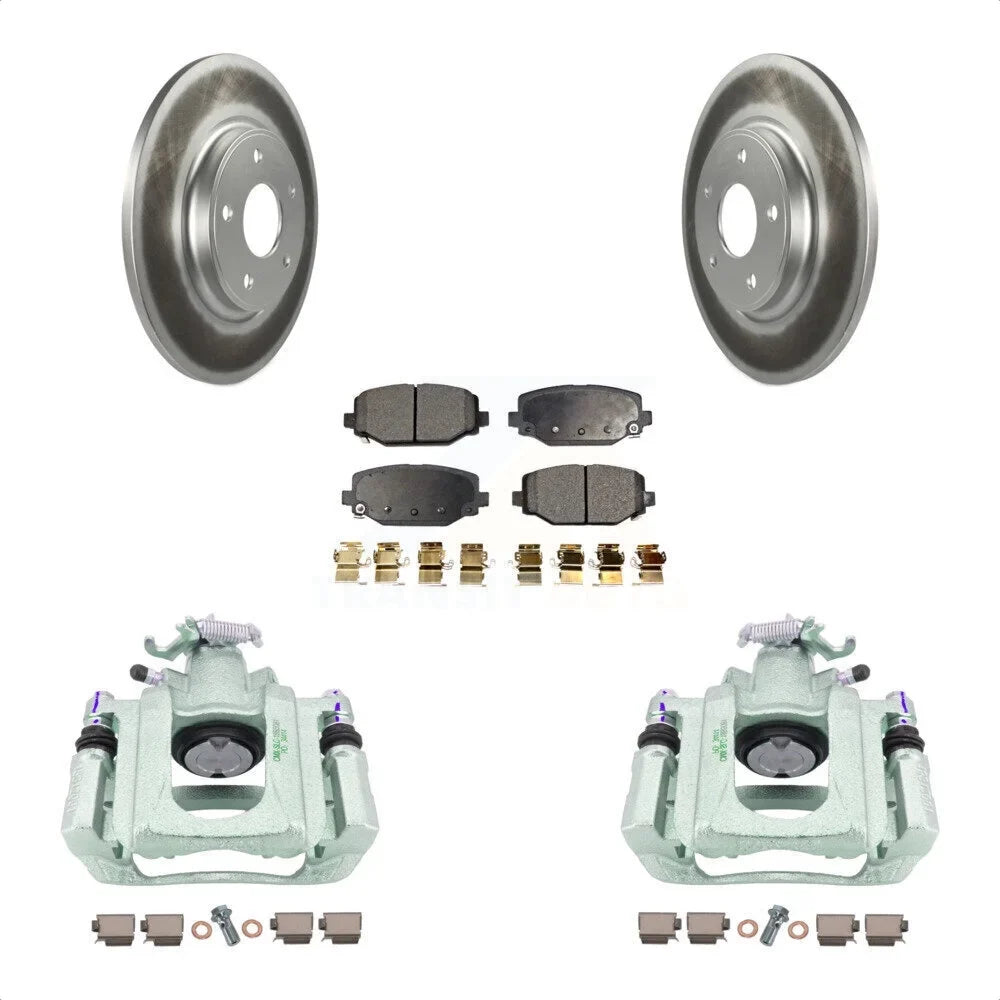 Coated Rotors Disc Semi-Metallic C/V Piston With Brake KCG-100133P Caliper Dual And Pads 2012 Auto For Ram Rear Front Transit Kit