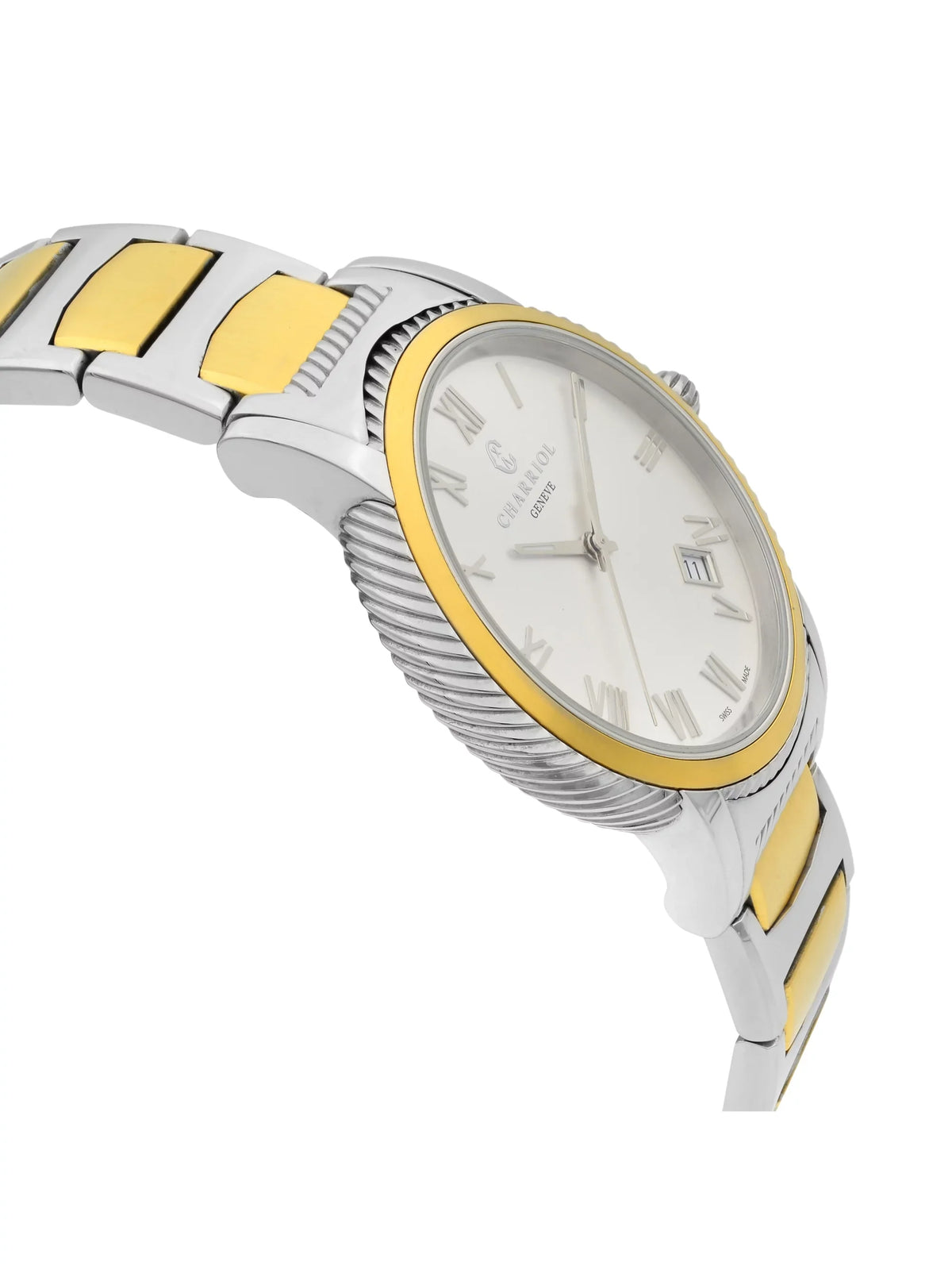 P40SY2.931.001 Watch Dial Steel Silver Unisex Two Charriol Pre-Owned Tone Parisii Quartz