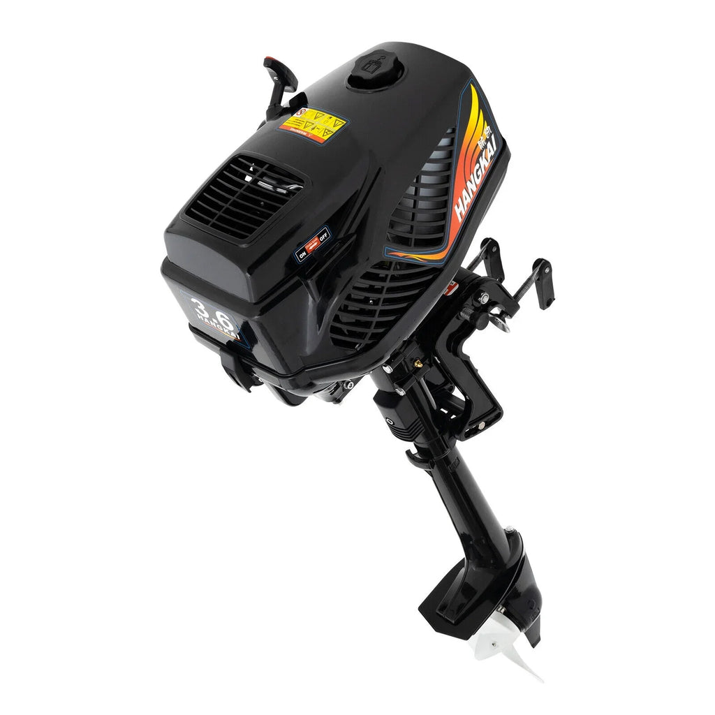 Motor Boat Outboard 3.6 liquid Engine Outboard Motor HANGKAI CDI HP Boat Fishing Stroke 90cm/35.4in 2 Cooling